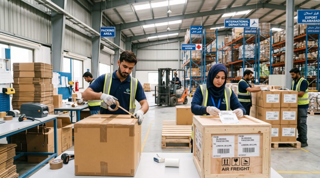 How to book and ship air cargo from Islamabad to Dubai, UK, and USA