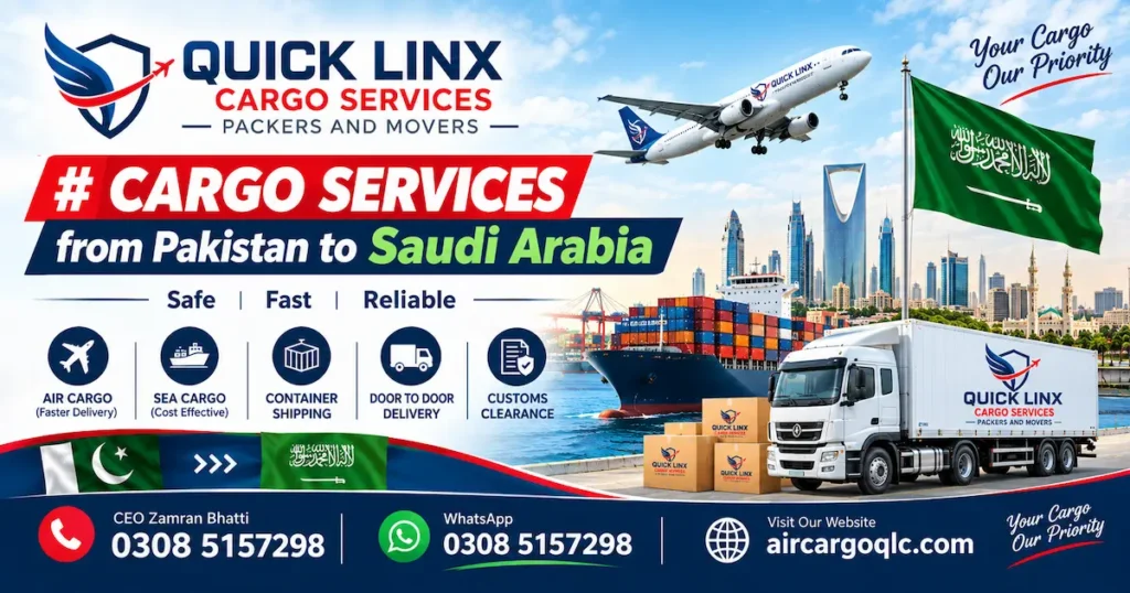 Cargo Services from Pakistan to Saudi Arabia